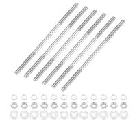 QUARKZMAN 6 Set M3x90mm Perni Filettati Doppi Barre Filettate Doppie | 304 Acciaio Inossidabile, Con Dadi E Rondelle, Per Manutenzione Domestica Ancoraggio Strutturale Viti Di Fissaggio