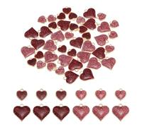 QUARKZMAN 60 Pezzi 2 Stili Charm A Cuore Con Scintillio Pendenti Per Amore | Portachiavi In Lega, San Valentino, Con Colla A Gocce Scintillio, Per Creazione Di Gioielli Fai Da Te Orecchini
