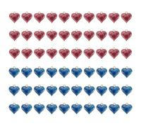 QUARKZMAN 60 Pezzi Charm A Cuori Brillanti, Charm A Cuori Per San Valentino Portachiavi In Lega Pendenti D'Amore Con Colla A Gocce Brillanti Per Creazione Di Gioielli Orecchini DIY