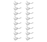 QUARKZMAN 60 Pezzi Ganci Per Pannello Forato 2" Acciaio Inox Gancio Per Pannello Forato Appendere Porta Attrezzi A Parete Organizzare Di Lavoro Garage Cucina Negozio, Argento