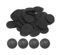 QUARKZMAN 600Pz Cerchi Feltro Rotondi, 50mm 2" Pre Cut Felt Craft Pads, Cerchi Feltro Non Tessuto Progetti Cucito Fai-Da-Te, Artigianato, Finitura Artigianale, Colore Nero