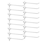 QUARKZMAN 60pcs Ganci Per Pannello Forato 15cm Acciaio Inossidabile Ganci Appendere Attrezzi Per Lavoretti Garage Cucina Negozio Montaggio A Parete Organizzatore Strumenti, Argento