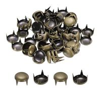 QUARKZMAN 60Pcs Rivetti A Cupola Rotonda 10Mm Rame 4 Artigli Rivetto Puntale Metallico Borchie Punk Rock Per Artigianato In Pelle Abbigliamento Cintura Borsa Scarpe Braccialetto
