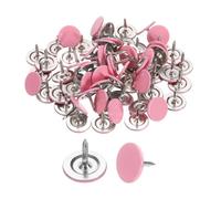 QUARKZMAN 60pz Chiodi per Rivestimenti, Testa Piatta da 11mmx10mm Chiodi Decorativi per Mobili Puntine da Spingere per Mobili Divani Testate, Rosa