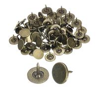 QUARKZMAN 60Pz Chiodi per Tappezzeria, Chiodi a Testa Piatta da 11mmx10mm per Mobili Decorativi per Divani, Chiodi a Pressione per Testiere, Bronzo