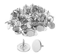 QUARKZMAN 60Pz Chiodini da Tappezzeria Testa Piatta 11x10mm Argento
