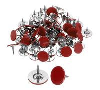 QUARKZMAN 60Pz Chiodini da Tappezzeria Testa Piatta 11x10mm Rosso