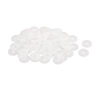 QUARKZMAN 60Pz Rondella Piatta in Nylon M5 5mm ID 20mm OD 2mm Spessore Guarnizioni Idrauliche Kit Piatte Guarnizione in Plastica Fissaggio Guarnizione Anello di Tenuta, Bianco
