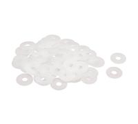 QUARKZMAN 60Pz Rondella Piatta in Nylon M6 6mm ID 20mm OD 1mm Spessore Guarnizioni Idrauliche Kit Piatte Guarnizione in Plastica Fissaggio Guarnizione Anello di Tenuta, Bianco