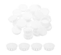 QUARKZMAN 64pz 35mm/1,38"Tappi per Fori in Plastica Bianca, Tappi per Fori a Pannello Tappi di Copertura in Plastica per Tubi di Bloccaggio Mobili Armadi