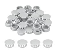 QUARKZMAN 64Pz Tappi Copriforo Grigia Chiara da 22mm (7/8"), Tappi per Fori in Plastica Copriforo Tappi Coprivite, Cappucci Terminali per Tubi di Bloccaggio, Mobili e Armadi