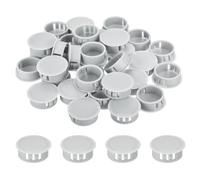 QUARKZMAN 64Pz Tappi Copriforo Grigia Chiara da 25mm (1"), Tappi per Fori in Plastica Copriforo Tappi Coprivite, Cappucci Terminali per Tubi di Bloccaggio, Mobili e Armadi