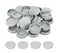 QUARKZMAN 64Pz Tappi Copriforo Grigia Chiara da 40mm (1 9/16"), Tappi per Fori in Plastica Copriforo Tappi Coprivite, Cappucci Terminali per Tubi di Bloccaggio, Mobili e Armadi