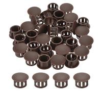 QUARKZMAN 64Pz Tappi Copriforo Marrone da 14mm (9/16"), Tappi per Fori in Plastica Copriforo Tappi Coprivite, Cappucci Terminali per Tubi di Bloccaggio, Mobili e Armadi