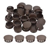 QUARKZMAN 64pz Tappi Copriforo Marrone da 28mm (1 1/8"), Tappi per Fori in Plastica Copriforo Tappi Coprivite, Cappucci Terminali per Tubi di Bloccaggio, Mobili e Armadi
