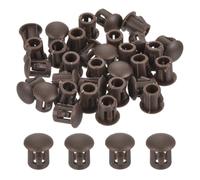 QUARKZMAN 64Pz Tappi Copriforo Marrone da 8mm(5/16"), Tappi per Fori in Plastica Copriforo Tappi Coprivite, Cappucci Terminali per Tubi di Bloccaggio, Mobili e Armadi