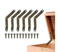 QUARKZMAN 6Pc Cerniere A Cardine Girevoli Per Coperchi, 180 Gradi In Ferro Per Mobili, Supporto Cerniera 5.5 x 1 cm Armadi, Scatole In Legno, Mobili, Finestre, Porte, Bronzo