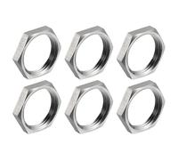 QUARKZMAN 6Pcs Cast Pipe Fitting 304 Acciaio Inossidabile Hex Locknut Nut NPT 3/4" Filettatura Femmina Per Idraulica Fissaggio, Water Broom E Pulizia Sottoscocca