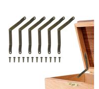 QUARKZMAN 6Pcs Cerniere A Ribalta Per Coperchi, Cerniere Girevoli A 180 Gradi In Ferro Per Mobili, Supporto Coperchio 3.15" x 0.39" Armadi, Scatole In Legno, Mobili La Casa, Finestre