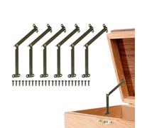 QUARKZMAN 6Pcs Cerniere A Ribalta Per Coperchio, Cerniere Girevoli A 180 Gradi In Ferro Per Mobili, Supporto Cerniera Coperchio 4.09" x 1.26" Armadi, Scatole In Legno, Mobili La Casa