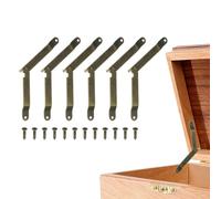 QUARKZMAN 6Pcs Cerniere A Ribalta Regolabili, Cerniere Per Mobili Girevoli In Ferro A 180 Gradi, Supporto Ribalta 8.3 x 1.1 Cm Per Armadi, Scatole Di Legno, Mobili La Casa, Finestre