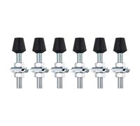 QUARKZMAN 6Pcs Graffette A Leva Con Testa In Gomma, Assortimento Viti M12x100mm In Acciaio Al Carbonio Per Scatole, Armadi, Porte Con 12Pcs Viti E Rondelle