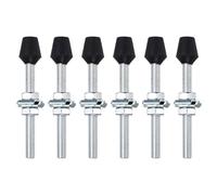 QUARKZMAN 6Pcs Punte In Gomma Per Serrafili A Leva, Assortimento Viti In Acciaio Al Carbonio M10x110mm Per Scatole, Armadi, Porte Con 12Pcs Viti E Rondelle