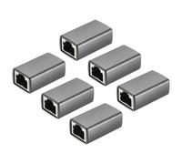 QUARKZMAN 6PCS RJ45 Ethernet Coupler, Ethernet Coupler Female To Female In Line Cat7 Cat6 Cat5e Cat5 Extender Cable Adapter, Silver