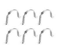 QUARKZMAN 6Pezzi Morsetti per Tubi Rigidi, 80mm(3.15") in Acciaio Inossidabile 201 a 2 Fori a Forma di U Staffa a Tubo Appendi Tubo Morsetti per Fissare Tubo Cavo