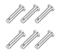 QUARKZMAN 6Pezzi Perno A Clevis A Singolo Foro M6 x 25mm Testa Piatta | 304 Acciaio Inossidabile, Per Aggancio Rimorchio Riparazioni Meccaniche Attrezzature Industriali