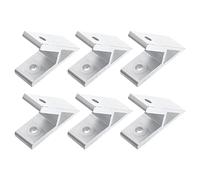 QUARKZMAN 6pz 45 Gradi Angolo Alluminio Profilo Angolo Staffe, Angolo Trave Giunto Connettori per 3030 Serie (Argento Tono)