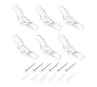 QUARKZMAN 6Pz 55x11mm Ganci per Cordone per Tende, Supporto Sicurezza Cordone per Tende Plastica, Ganci per Cordone con Viti per Tende Tapparelle Cordoni, Trasparente