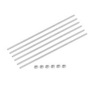 QUARKZMAN 6Pz Barra Filettata M4 x 150mm, 0.7mm Passo Barre Filettate in Acciaio Inox 304 Destrorse Perni Barra Completamente Filettati Aste con Viti