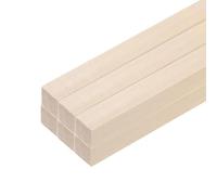 QUARKZMAN 6pz Bastoncini di Legno, 3/4"x 3/4" x 12" Cubo Rettangolare Bastoncini Quadrati in Legno per Decorazioni Artistiche Fai Da Te, Artigianato Intaglio, Intaglio a Mano