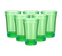 QUARKZMAN 6pz Bicchierini 1,2oz Polistirene Ombre Multicolor Bulk Verde | Bicchierini Tondi per Liquori Distillati, per Cocktail