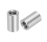 QUARKZMAN 6Pz Dadi Connettore Rotondo M8, Dado Accoppiamento Acciaio Inossidabile 304 Lunghezza 20mm/0.8" Dado Perno Barra Asta Manicotto Lunghezza Staffa, M8x20x12mm