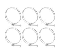 QUARKZMAN 6pz Fascetta Stringitubo a Doppio Filo, 115-125mm Morsetti per Tubi in Acciaio Inossidabile Regolabili con Bullone M8 per Tubi di Aspirazione Polvere, Tubi per Pompe
