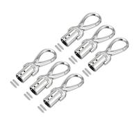 QUARKZMAN 6pz Fermagli Metallo 12mm Corda Terminale Cappuccio Chiusure Tappo Perline Terminatori Cordone con Viti Ricerca per Nappe Gioielli Fare Borsa Cinturino Fai Da Te Argento