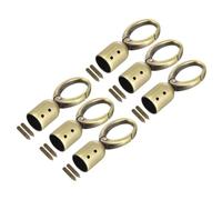 QUARKZMAN 6pz Fermagli Metallo 15mm Corda Terminale Cappuccio Chiusure Tappo Perline Terminatori Cordone con Viti Ricerca per Nappe Gioielli Fare Borsa Cinturino Fai Da Te Bronzo