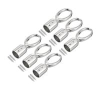 QUARKZMAN 6pz Fermagli Metallo 15mm Corda Terminale Cappuccio Chiusure Tappo Perline Terminatori Cordone con Viti Ricerca per Nappe Gioielli Fare Borsa Cinturino Fai Da Te Argento