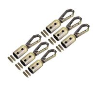 QUARKZMAN 6pz Fermagli Metallo 8mm Corda Terminale Cappuccio Chiusure Tappo Perline Terminatori Cordone con Viti Ricerca per Nappe Gioielli Fare Borsa Cinturino Fai Da Te Bronzo