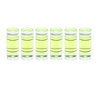 QUARKZMAN 6pz Livella a Bolla Cilindrica 8x20mm Mini Livella a Bolla per Livellare Fotocamera, Treppiede, Telescopio, Officina, Cornice per Giradischi, Verde
