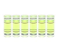 QUARKZMAN 6pz Livella a Bolla Cilindrica 9x25mm Mini Livella a Bolla per Livellare Fotocamera, Treppiede, Telescopio, Officina, Cornice per Giradischi, Verde