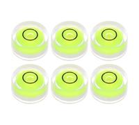 QUARKZMAN 6pz Livella a Bolla Circolare 12x6mm Mini Livella Circolare Bullseye per Livellare Fotocamera Treppiede Telescopio Officina Cornice per Giradischi, Nero Verde