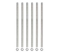 QUARKZMAN 6pz M3 x 400mm Completamente Barra Filettata con 6pz Esagonale Dadi, 0,5mm Passo Barra Filettata in Acciaio Inox 304 Destra Mano Filettato Aste Barra Perno