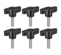 QUARKZMAN 6pz Manopola a Vite di Serraggio, M5 x 25mm Maniglia per Viti a Testa Zigrinata a Forma di T in Acciaio al Carbonio per Sostituzione Rapida Viti con Impugnatura a T Mano