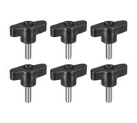 QUARKZMAN 6pz Manopola a Vite di Serraggio, M6 x 20mm Maniglia per Viti a Testa Zigrinata a Forma di T in Acciaio al Carbonio per Sostituzione Rapida Viti con Impugnatura a T Mano