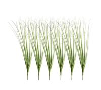QUARKZMAN 6Pz Piante Artificiali in Erba, 13.8" Erba Finta in Plastica Verde Arbusti Artificiali da Esterno Finti Cespugli per Decorazione Giardino Casa, Verde