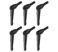 QUARKZMAN 6pz Regolabile Serraggio Leva Maniglie M10 x 25mm Maschio Filettatura Bullone Manopole Girevole Vite blockggio Rapido Rilascio Cricchetto Pulsante Maniglia, Nero