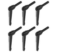 QUARKZMAN 6pz Regolabile Serraggio Leva Maniglie M10 x 50mm Maschio Filettatura Bullone Manopole Girevole Vite blockggio Rapido Rilascio Cricchetto Pulsante Maniglia, Nero